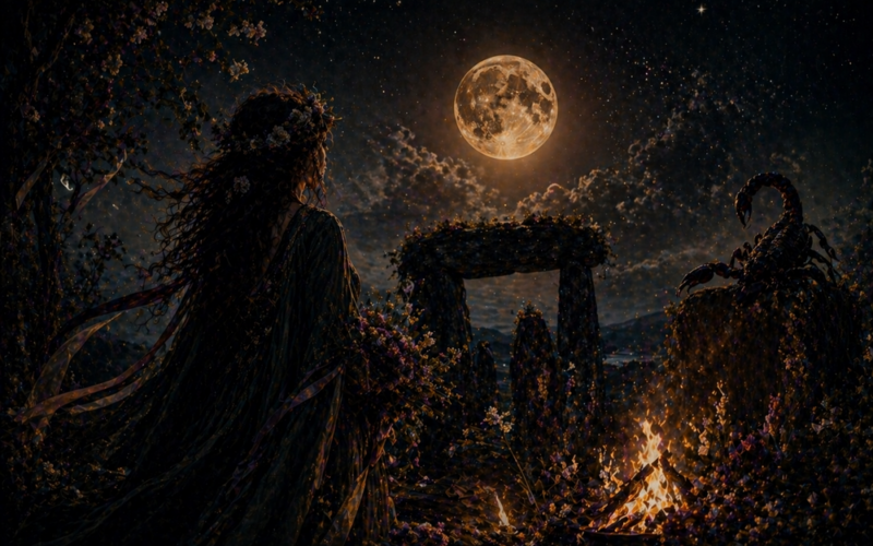 The Flower Moon ~ Full Moon in Scorpio on Beltane