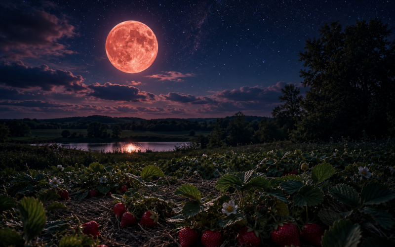 The Strawberry Moon ~ Journal Prompts for the First Full Moon of Summer
